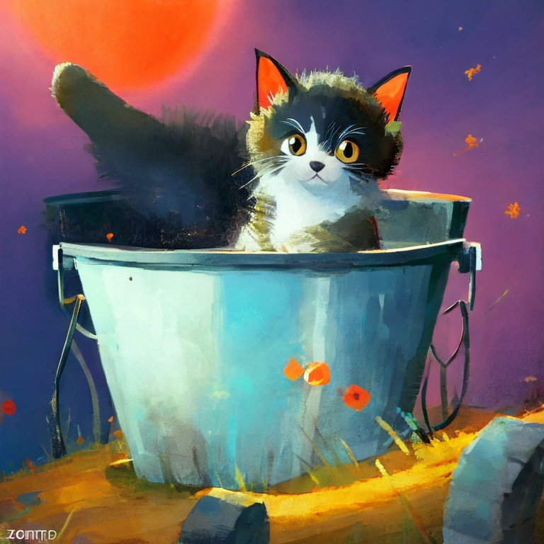 100000000000000000000000000000143-13-A cute kitten cat kitty in a bucket , a cute kitten stretching its arms, a cute kitty, an adorable kitten, a cat (PaintStyle4_0.png